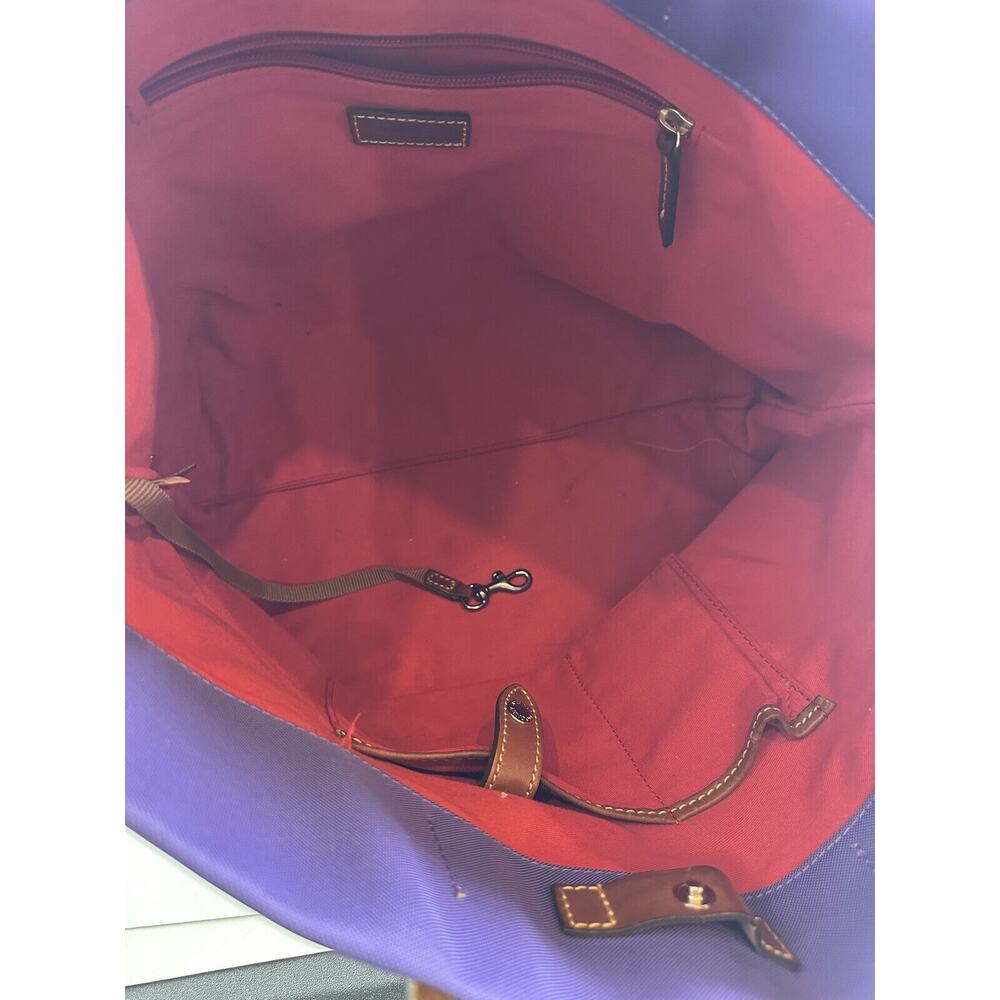 Dooney & Bourke Nylon Shopper Tote Bag Purple HTF Rare Color Large Shoulder Bag - Picture 11 of 15